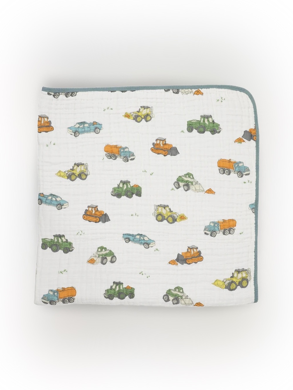 Little Unicorn Original Cotton Muslin Quilt - Work Trucks